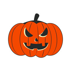 Retro Halloween pumpkin. Isolated on white vector