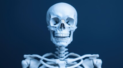 Dynamic Skeleton Dance - Capturing the Graceful Movement of Anatomical Structure with Copy Space for Text, High Detail 8K Image