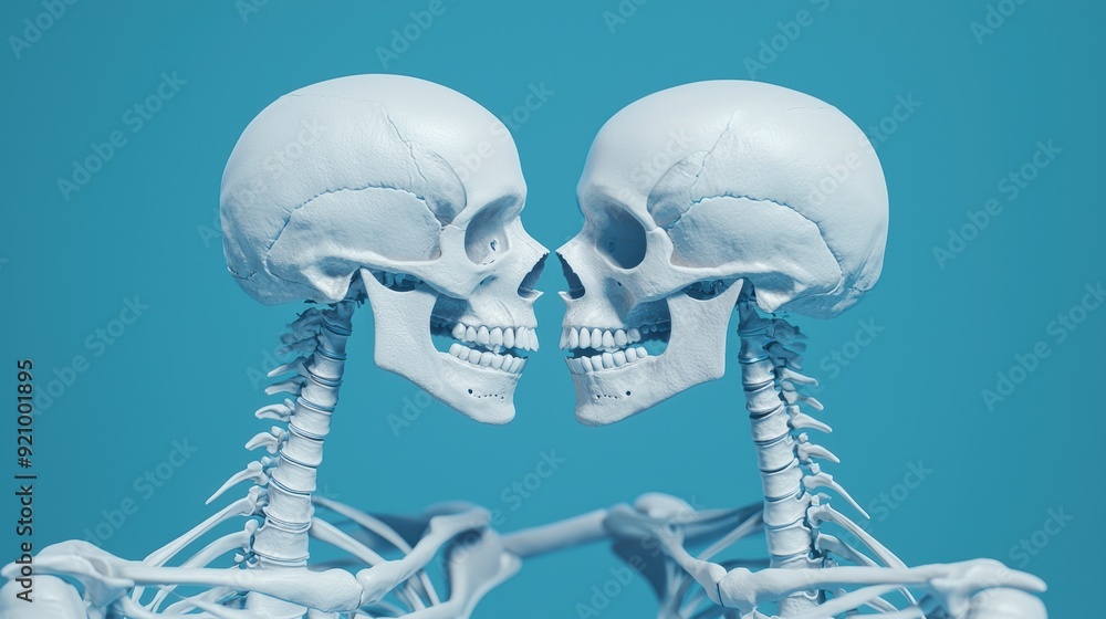 Poster intricate artistic representation of bones and muscles interaction in skeletal anatomy with synergy,