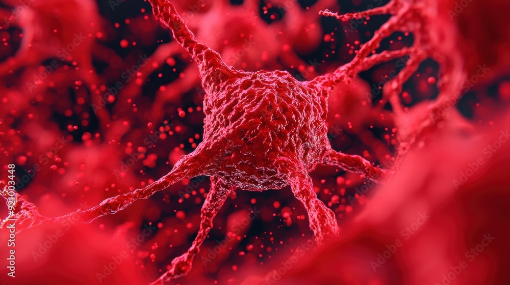 Aufkleber immune system evolution and survival visualization with copy space for text in high detail 8k resolu
