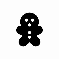 gingerbread cookie man icon sign