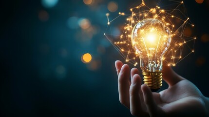 Illuminated Idea in Hand