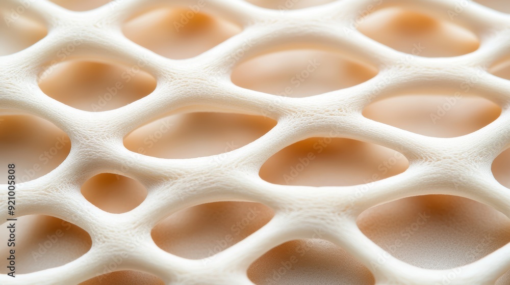 Poster intricate weaving of ligament structure - detailed closeup composition with copy space in 8k resolut