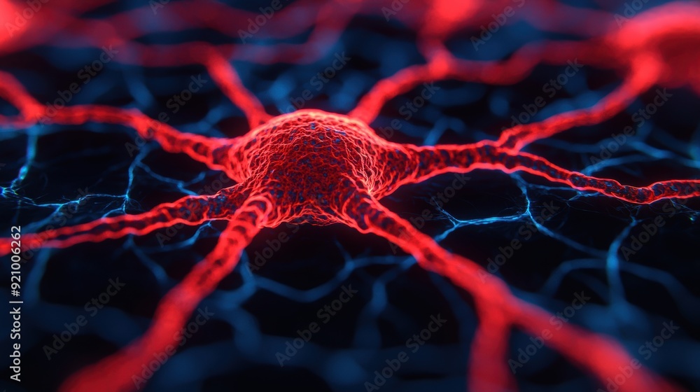 Poster immersive sensory perception virtual reality - neural network simulation. perfect for copy space. 8k