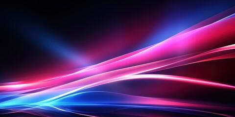 Abstract colorful glowing curves on a black background.