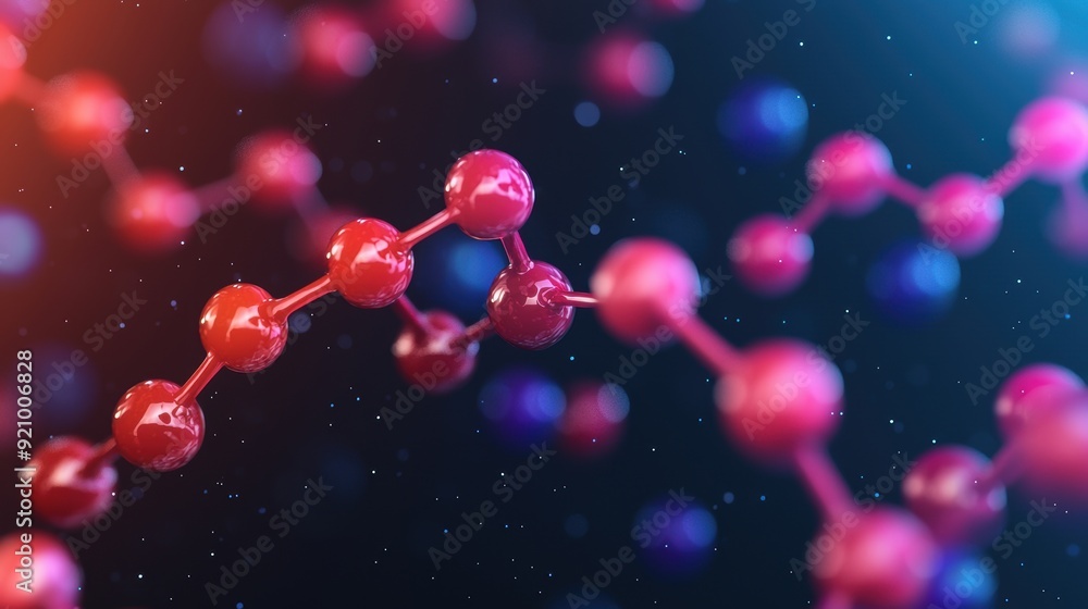 Aufkleber illuminated enzymatic action - high detail molecular structure visualization with glowing effects an