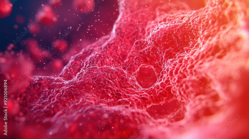 Aufkleber dynamic liver function detoxification process animation with copy space, 8k high detail graphic