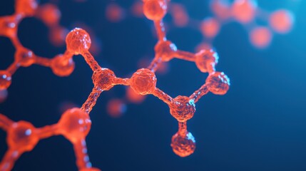 Illuminated Enzymatic Action - Detailed Molecular Structure Visualization with Glowing Effects