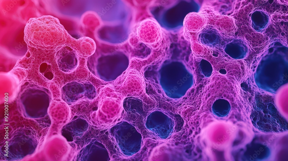 Poster intricate cellular gas exchange visualization with glowing textures in high detail 8k resolution for