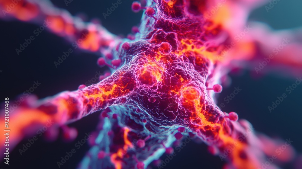 Aufkleber dynamic asthma visualization: animated bronchial constriction in vibrant hues - 8k high detail with 