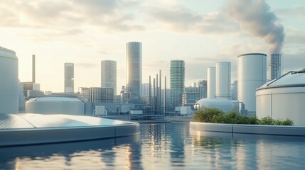 Industrial Waterfront with Advanced Technology