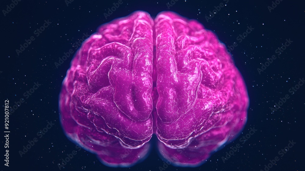 Aufkleber illuminated pineal gland: melatonin regulation and glowing effects in dynamic composition with copy 