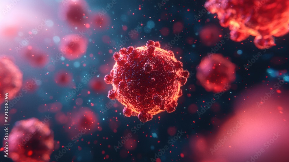 Aufkleber dynamic t cell activation: high detail 8k animated sequence illustrating immune response with copy s