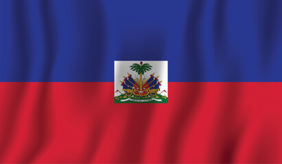 Realistic Haiti flag perfect color, scale, and proportion.