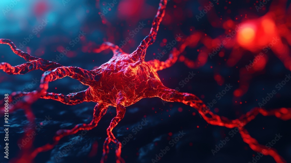 Aufkleber technological immune memory - digital visualization of adaptive response with glowing effects and co