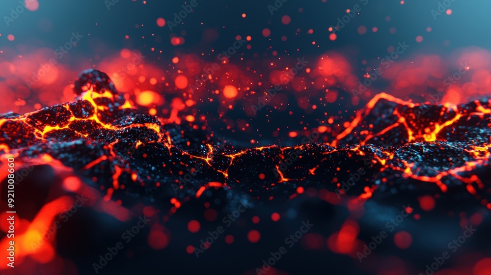 Aufkleber illuminated melanin production microscopic view with glowing effects - dynamic visualization in 8k h