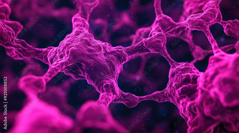 Aufkleber illuminated epidermal cells microscopic view with copy space for text in 8k high detail resolution