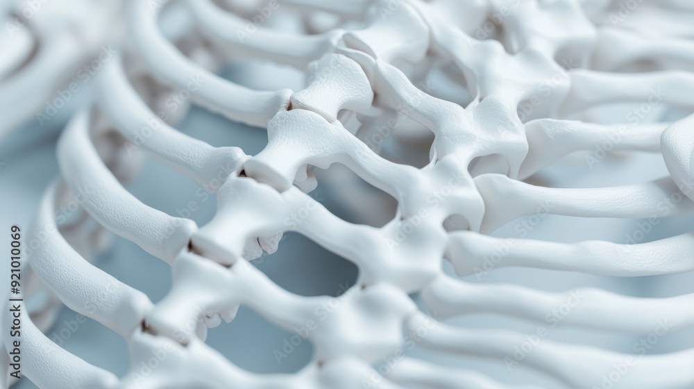 Aufkleber dynamic pelvic bone structure: detailed anatomy of motion stability with copy space for text in 8k r