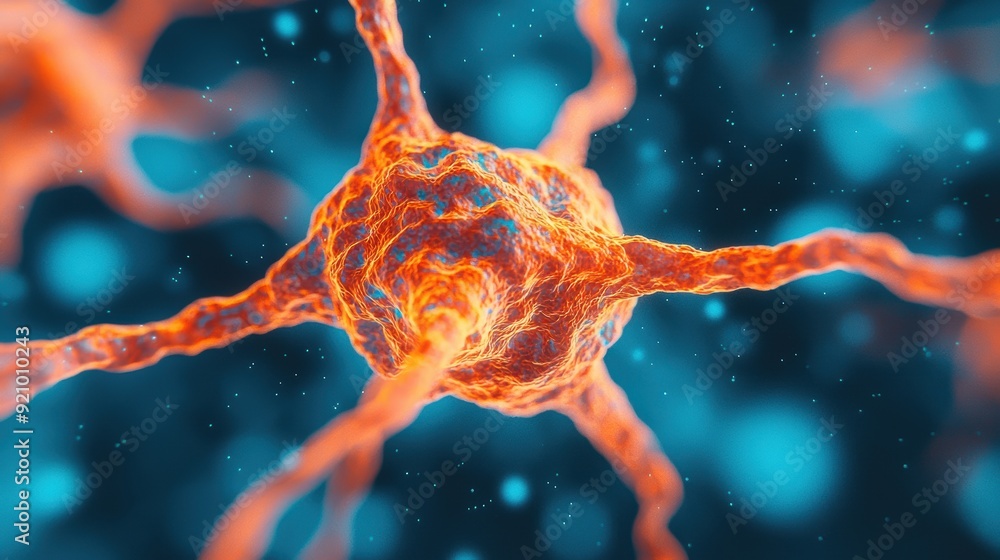 Aufkleber enhanced brain connectivity and neurons firing concept with copy space for text in 8k high detail re