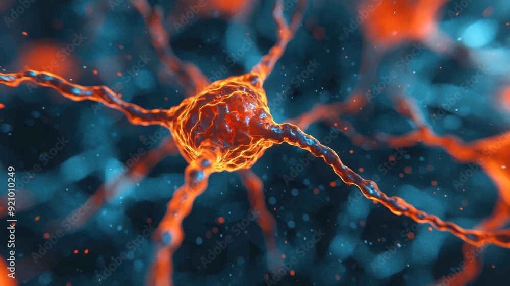 Aufkleber neural connectivity and intelligence concept in high detail 8k resolution with copy space for text