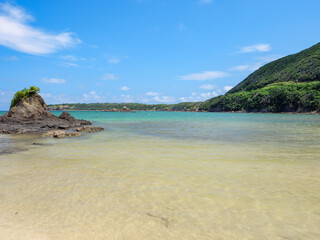 Fototapeta premium 夏の長崎県対馬の三宇田浜の風景