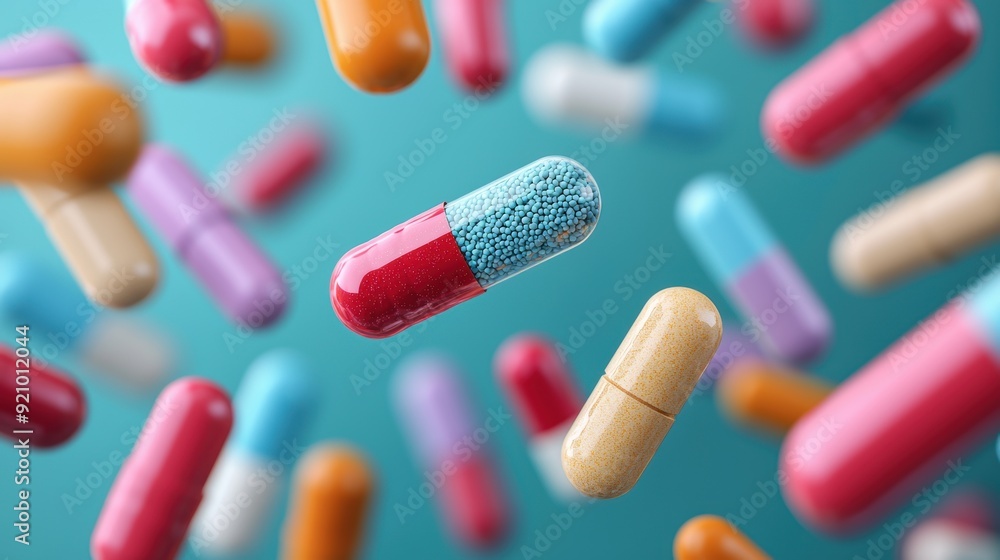 Aufkleber efficient digestive enzymes breaking down food at molecular level in high detail 8k resolution with 