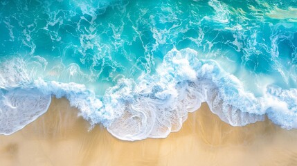 Obraz premium Aerial Coastline Beauty with Turquoise Waves