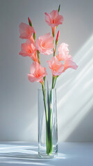 Fototapeta premium pink flowers in vase