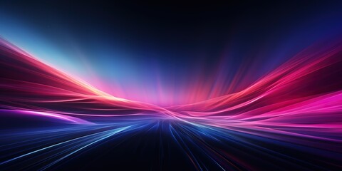 Abstract digital art with pink and blue streaks.