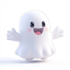 Obraz premium 3D Cartoon Cute Funny Ghost