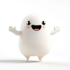 Obraz premium 3D Cartoon Cute Funny Ghost
