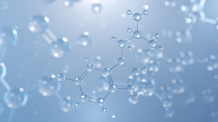 5-chloro-amt molecular structure 3d, serotonin-dopamine releasing agents, structural chemical formula view from a microscope