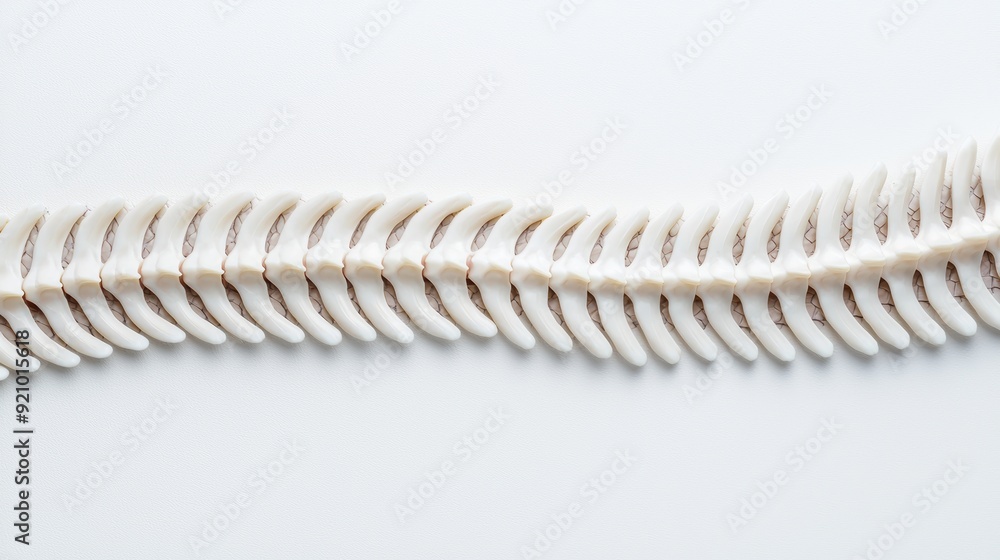 Poster detailed reptile anatomy: snake skeleton and scale pattern morphology with copy space, high detail 8