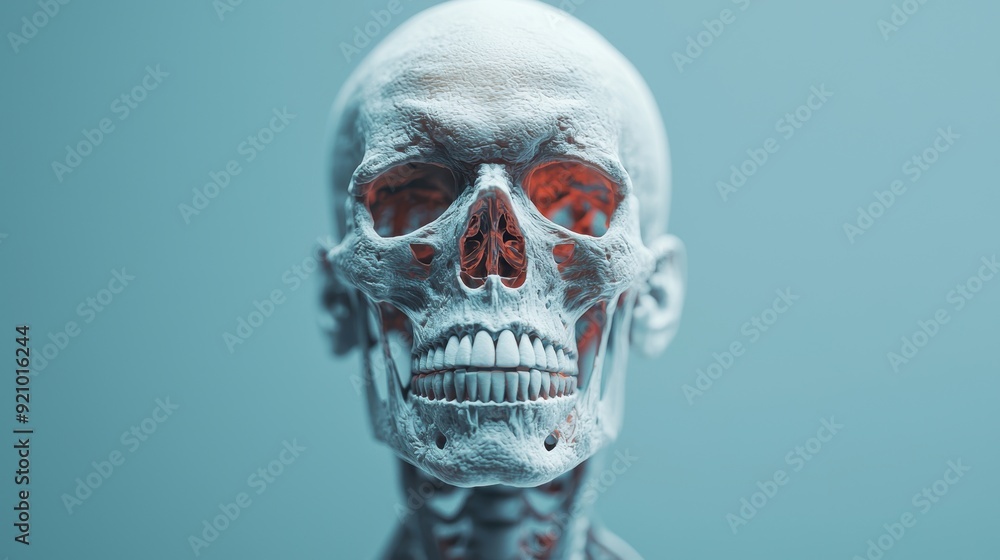 Poster ethereal anatomy - surreal artistic exploration of imaginative depiction with copy space for text in