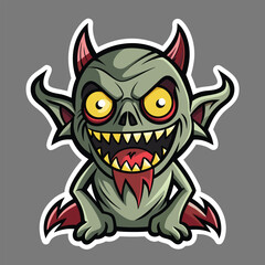 Fototapeta premium New Creepy Ghost sticker Vector Art Design