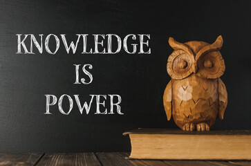 Knowledge is power. The owl is a symbol of wisdom and intelligence
