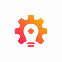 gear lamp logo design template