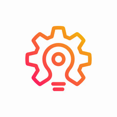 gear lamp logo design template