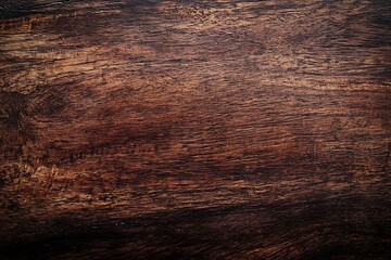 Close-up of rich brown woodgrain with a dark, rustic texture.