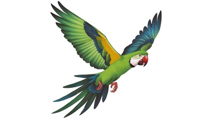 Fototapeta premium A bizarre parrot in midair