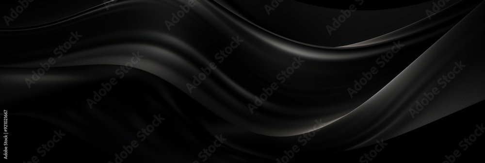 Sticker Abstract Black Fabric Waves