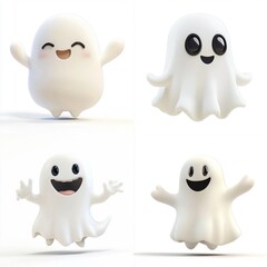 3D Cartoon Cute Funny Ghost