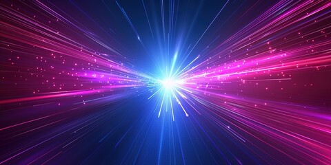 Naklejka premium Abstract glowing lines radiating from center.