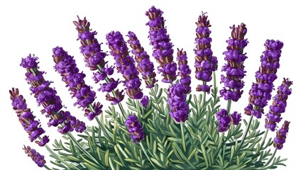 Naklejka premium An illustration of a lavender flower