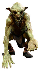 3D Rendering Fantasy Creature Hobgoblin on White