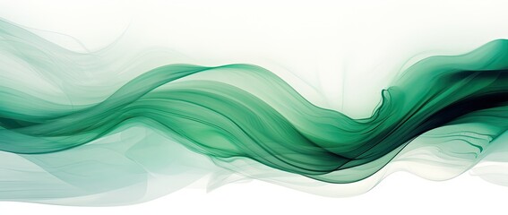 Abstract Green Swirling Design.