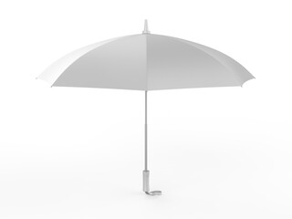 Promotional umbrella for branding blank template 3d render illustration.