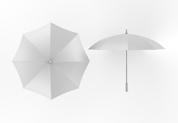 Promotional umbrella for branding blank template 3d render illustration.
