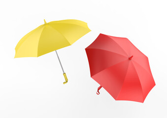 Obraz premium Promotional umbrella for branding blank template 3d render illustration.