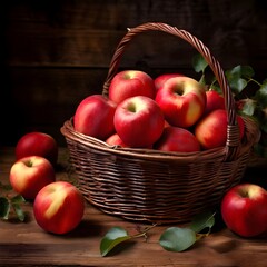 Basket of Freshly Picked Apples